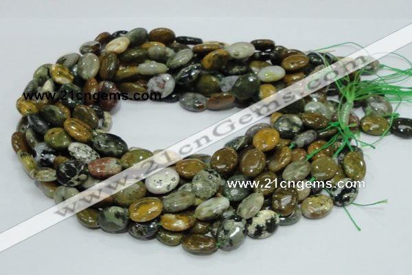 COS05 15.5 inches 12*16mm oval ocean stone beads wholesale