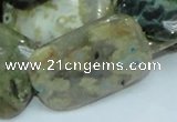 COS10 15.5 inches 25*35mm rectangle ocean stone beads wholesale