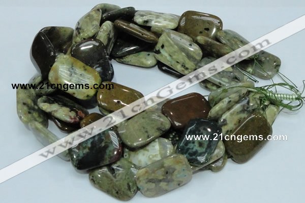 COS10 15.5 inches 25*35mm rectangle ocean stone beads wholesale