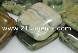COS11 15.5 inches 25*25mm diamond ocean stone beads wholesale