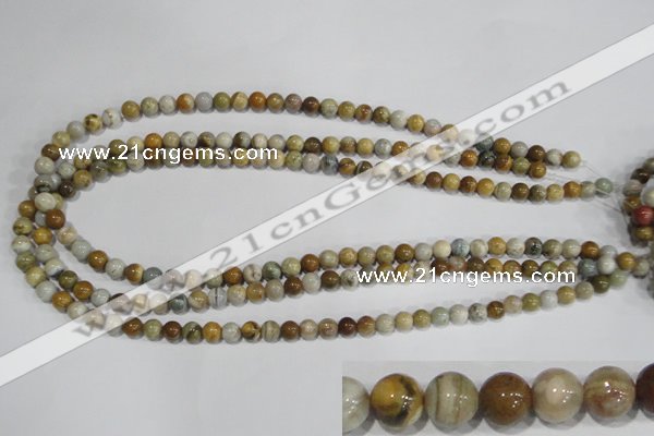 COS161 15.5 inches 6mm round ocean stone beads wholesale