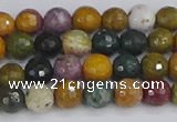 COS201 15.5 inches 6mm faceted round ocean jasper beads