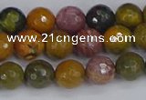 COS202 15.5 inches 8mm faceted round ocean jasper beads