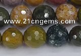 COS204 15.5 inches 12mm faceted round ocean jasper beads