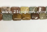 COS256 15.5 inches 22*30mm rectangle ocean stone beads wholesale