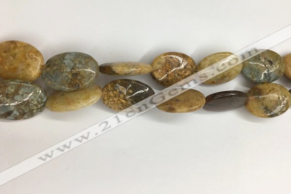 COS262 15.5 inches 18*25mm oval ocean stone beads wholesale