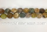 COS270 13*18mm - 15*20mm faceted nuggets ocean stone beads