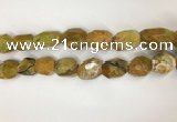 COS271 13*18mm - 15*20mm faceted nuggets ocean stone beads