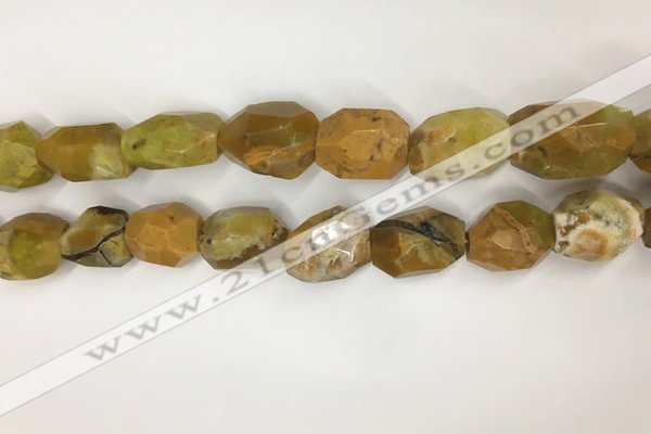 COS271 13*18mm - 15*20mm faceted nuggets ocean stone beads