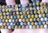 COS310 15.5 inches 6mm faceted round ocean jasper beads