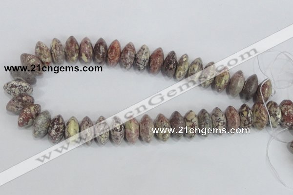 COT08 15.5 inches 10*20mm rondelle osmanthus stone beads