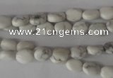 COV05 15.5 inches 6*8mm oval white howlite beads wholesale