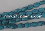 COV06 15.5 inches 6*8mm oval synthetic turquoise beads wholesale