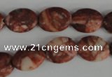 COV106 15.5 inches 12*16mm oval red mud jasper beads wholesale