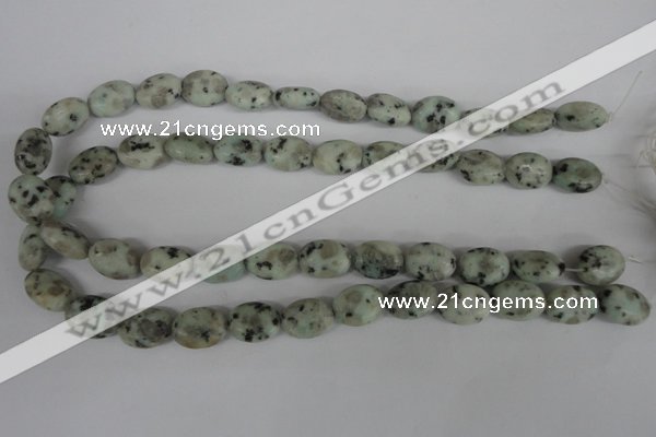 COV107 15.5 inches 12*16mm oval sesame jasper beads wholesale