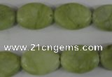 COV127 15.5 inches 13*18mm oval lemon jade beads wholesale