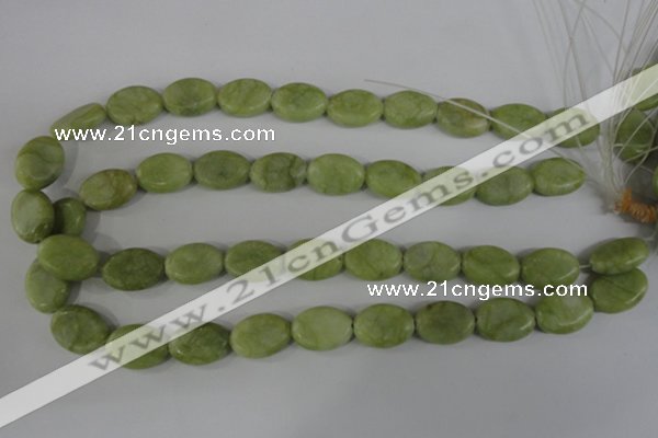 COV127 15.5 inches 13*18mm oval lemon jade beads wholesale