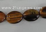 COV128 15.5 inches 13*18mm oval yellow tiger eye beads wholesale