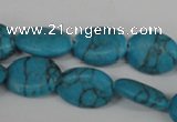 COV140 15.5 inches 12*17mm oval synthetic turquoise beads wholesale