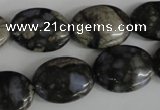 COV152 15.5 inches 15*20mm oval glaucophane beads wholesale
