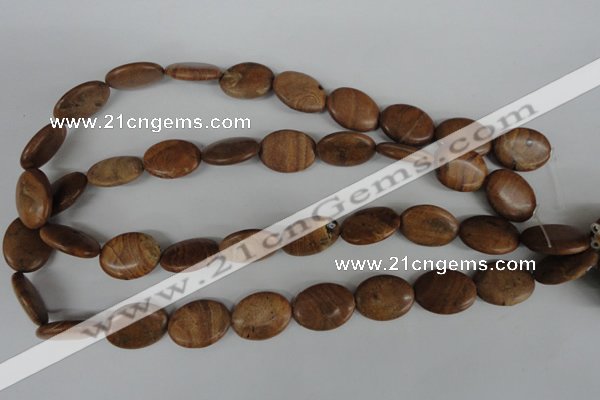 COV153 15.5 inches 15*20mm oval grain stone beads wholesale