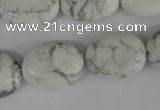 COV155 15.5 inches 15*20mm oval white howlite beads wholesale