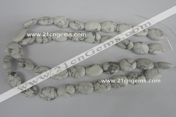 COV155 15.5 inches 15*20mm oval white howlite beads wholesale