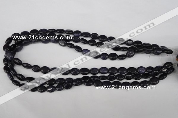 COV16 15.5 inches 8*10mm oval blue goldstone gemstone beads wholesale