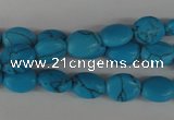 COV20 15.5 inches 8*10mm oval synthetic turquoise beads wholesale