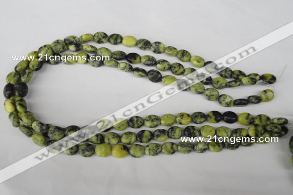 COV22 15.5 inches 8*10mm oval yellow turquoise beads wholesale