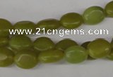 COV28 15.5 inches 8*10mm oval Korean jade gemstone beads wholesale