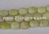 COV29 15.5 inches 8*10mm oval lemon jade gemstone beads wholesale