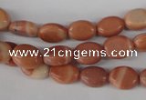 COV33 15.5 inches 8*10mm oval red mud jasper beads wholesale