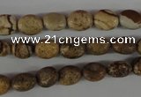 COV34 15.5 inches 8*10mm oval picture jasper beads wholesale