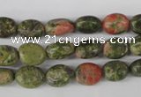 COV38 15.5 inches 8*10mm oval unakite gemstone beads wholesale