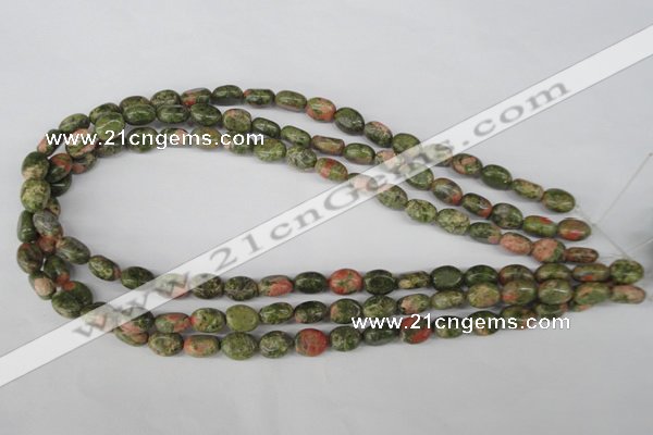 COV38 15.5 inches 8*10mm oval unakite gemstone beads wholesale