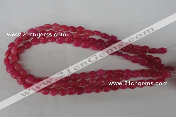 COV40 15.5 inches 8*10mm oval candy jade gemstone beads wholesale