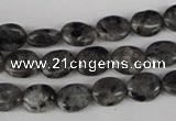 COV46 15.5 inches 8*10mm oval black labradorite beads wholesale