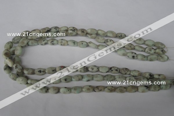 COV53 15.5 inches 8*12mm oval sesame jasper beads wholesale