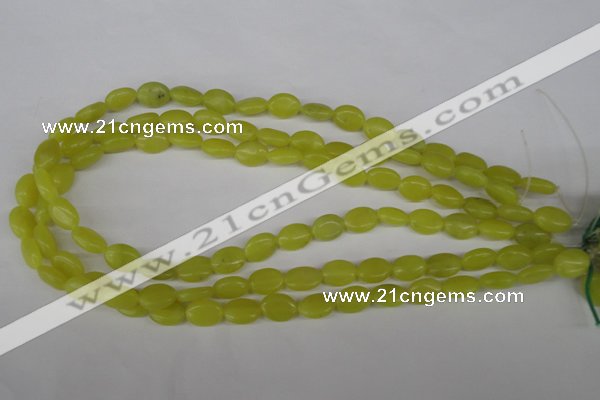 COV54 15.5 inches 8*12mm oval lemon jade gemstone beads wholesale