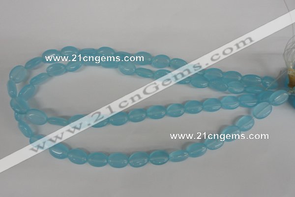 COV62 15.5 inches 10*14mm oval candy jade beads wholesale