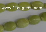 COV70 15.5 inches 10*14mm oval lemon jade beads wholesale