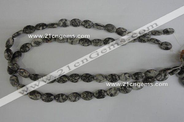 COV76 15.5 inches 10*14mm oval jasper gemstone beads wholesale