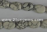 COV85 15.5 inches 10*14mm oval synthetic turquoise beads wholesale