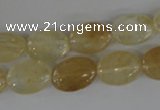 COV93 15.5 inches 10*14mm oval watermelon yellow beads wholesale