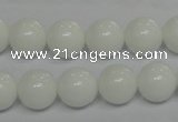 CPB05 15.5 inches 12mm round white porcelain beads wholesale