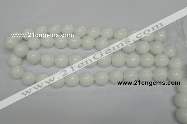 CPB07 15.5 inches 16mm round white porcelain beads wholesale