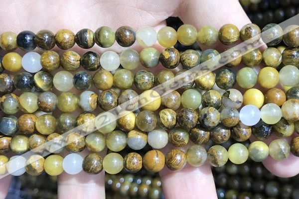 CPB1051 15.5 inches 6mm round golden pietersite beads wholesale