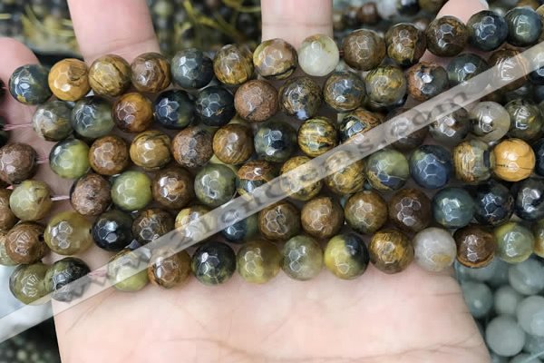 CPB1065 15.5 inches 4mm faceted round natural pietersite beads