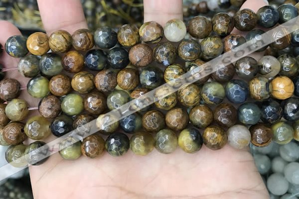 CPB1066 15.5 inches 6mm faceted round natural pietersite beads